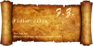 Fidler Zilia névjegykártya