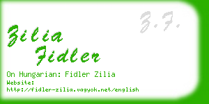 zilia fidler business card